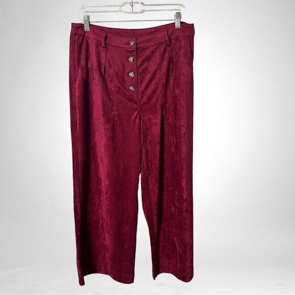 Saint Geraldine Marshall Pant Red Velvet New With Tags Size 1X - Picture 1 of 8